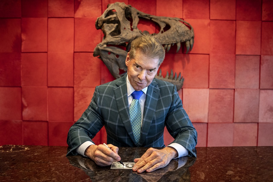 Vince McMahon signs a contract